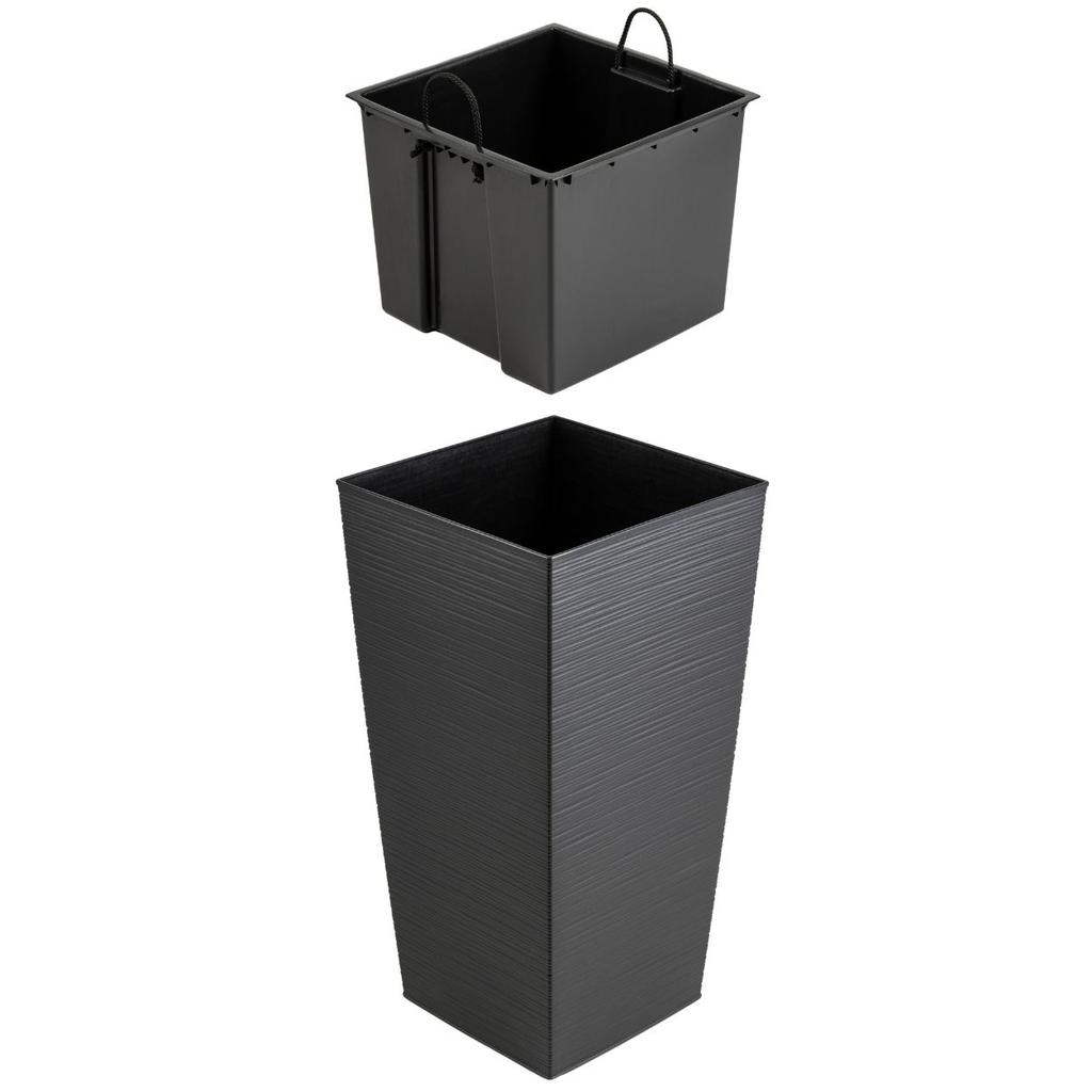 Donica Porto Riflo Czarna H67,7X35X35 Cm