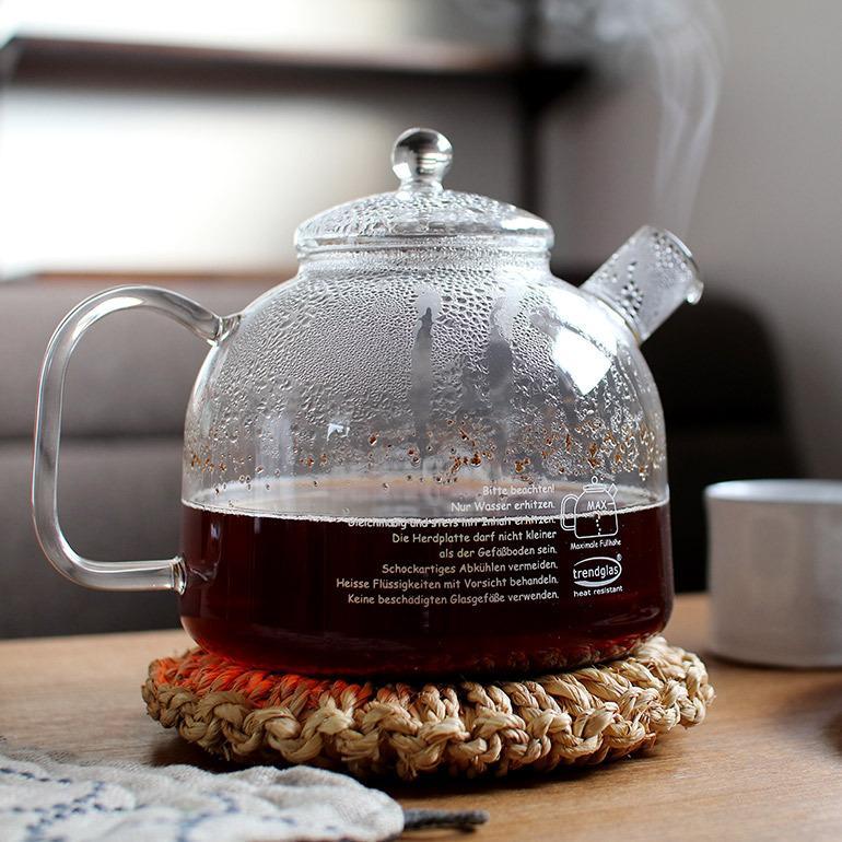 Glass Teapot Kettle Stylish Heat Resistant Trendglas-Jena Classic 1.75G