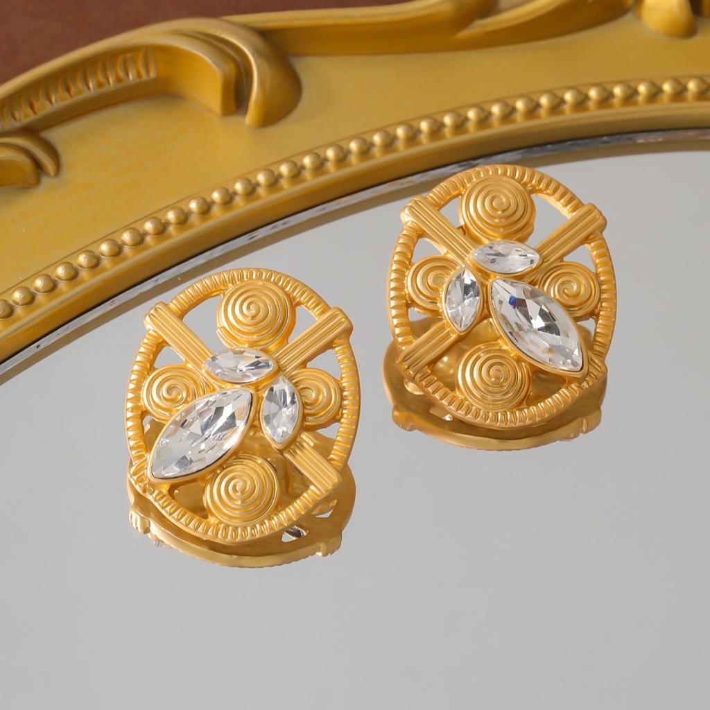 Medieval Vintage Luxury Vintage Clover Oval Earrings Vintage Earrings Earrings
