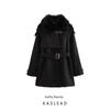 Kaslead New Arrival Women's Clothing Fashion Style Fashion Simple Casual All-Match Hair Bow Tie Woolen Coat Outerwear
