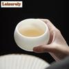 160ml Eisglasierte Weißporzellan Teetasse Handgefertigt Speckjade Meditation Arhat Tasse Große Teeschale Chazhan Kung Fu Teegeschirr Geschenke