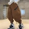 Boys Spring Autumn Children's Clothing Cargo Pants Children's Casual Large Size Sweatpants Boys Fashion Fake Zippers Cargo Pants