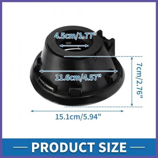 Fuel Filler Door Cover Gas Cap Cover for Dodge Challenger 2008- Black