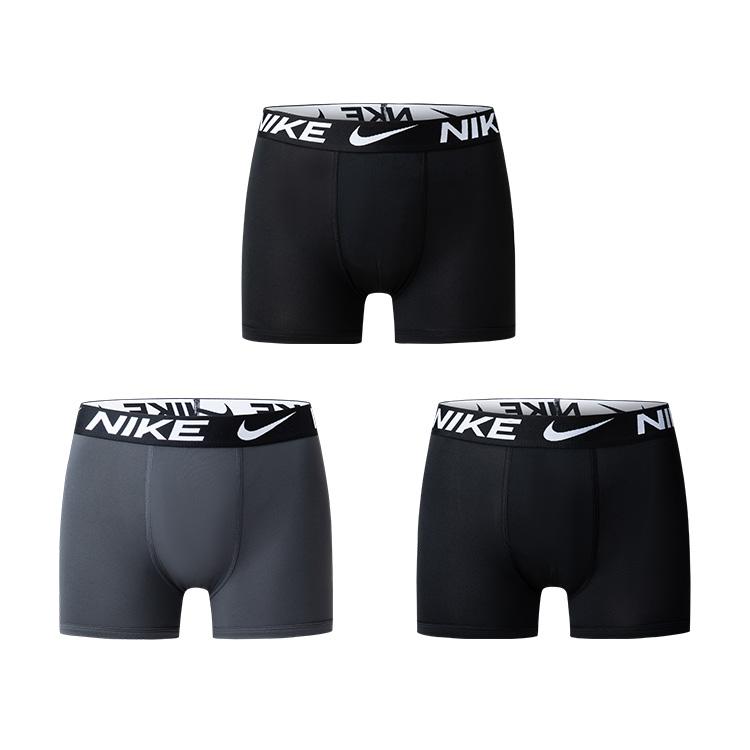 Nike Fashionable Simple Versatile Soft Skin-Friendly Underwear 3-Pack Kids underwear Black Magnet-Grey NY2333018GS-001 S