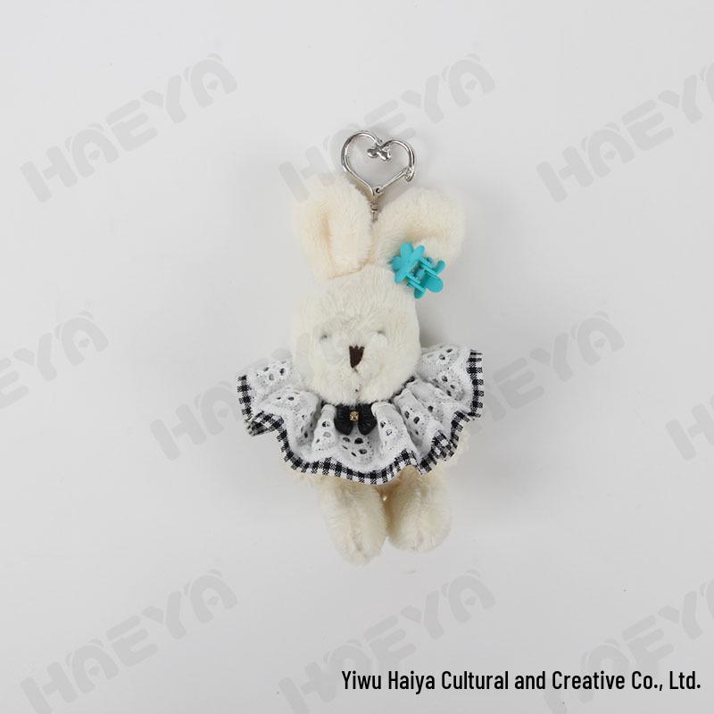 INS Adorable Rabbit Plush Skirt Pendant - Perfect Little Princess Holiday Gift for Phone or Bag.