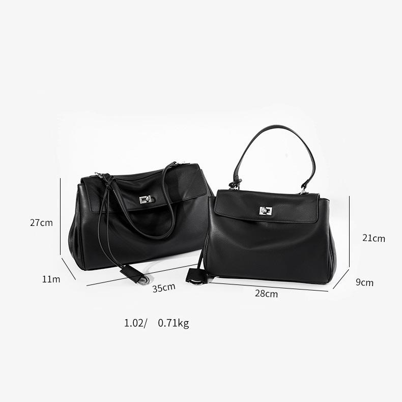 Borsa a mano da donna in vera pelle, grande capacità, disponibile in due misure QSL2727
