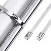 100Pcs Width 7.9mm Ties Multi-Purpose Locking Cable Metal Zip Ties Stainless Steel Zip Tie Exhaust Wrap Coated Locking Cable