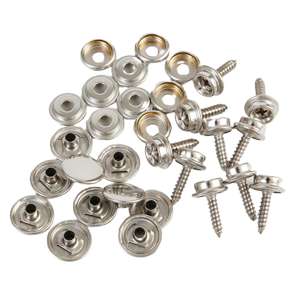 Snap Fastener Screw Kit 30pcs Cap Screw Kit For Tent Boat Marine Snap Fastener