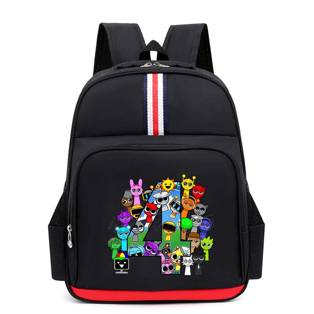 New School Style Primary School Students Large-capacity Schoolbag, Letter Printing Cartoon Trend Children's Versatile Backpack