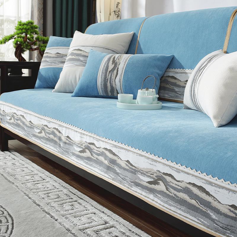 

Новая китайская подушка для дивана из массива красного дерева, легкая роскошь, высокое качество, нескользящая, универсальная для всех сезонов, новый чехол, полотенце-чехол, ткань 70*70cm