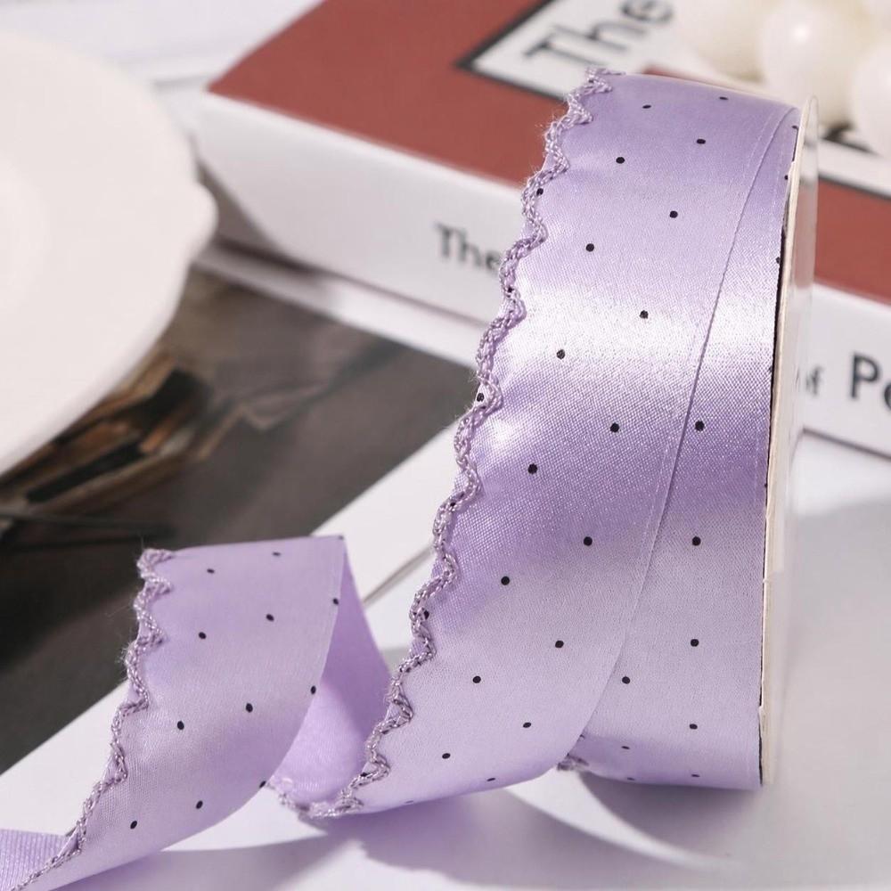 DIY Bow Satin Fabric Ribbons Gift Box Bouquet Tape Ribbons Hair Accessories Dot Lace Ribbon Gift