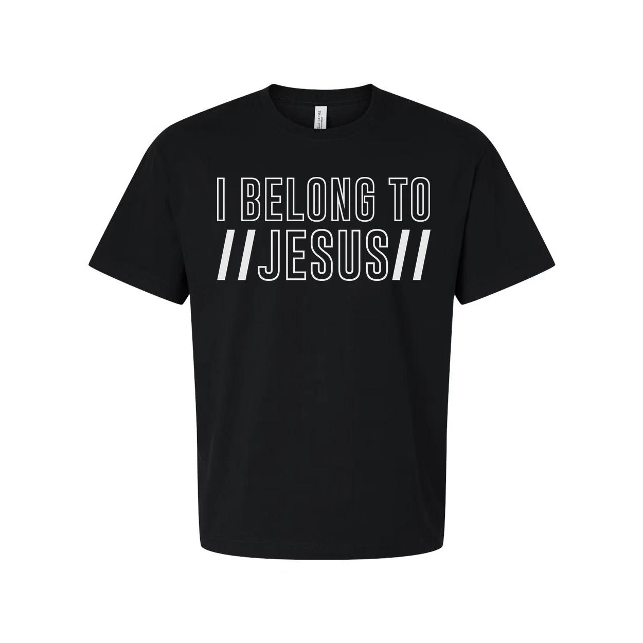 Unisex Christian T Shirt With I Belong To Jesus Typography Across Chest For Dail S