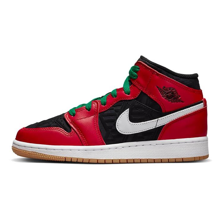 (GS) Air Jordan 1 Mid SE Christmas Kids DQ8418-006 EU 36