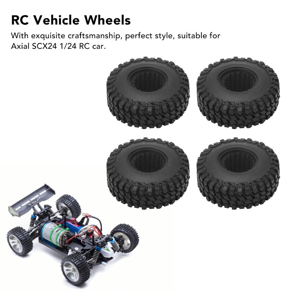4Pcs/Set Rubber RC Crawler Tires for Axial SCX24 1/24 RC Car Remote Control Car