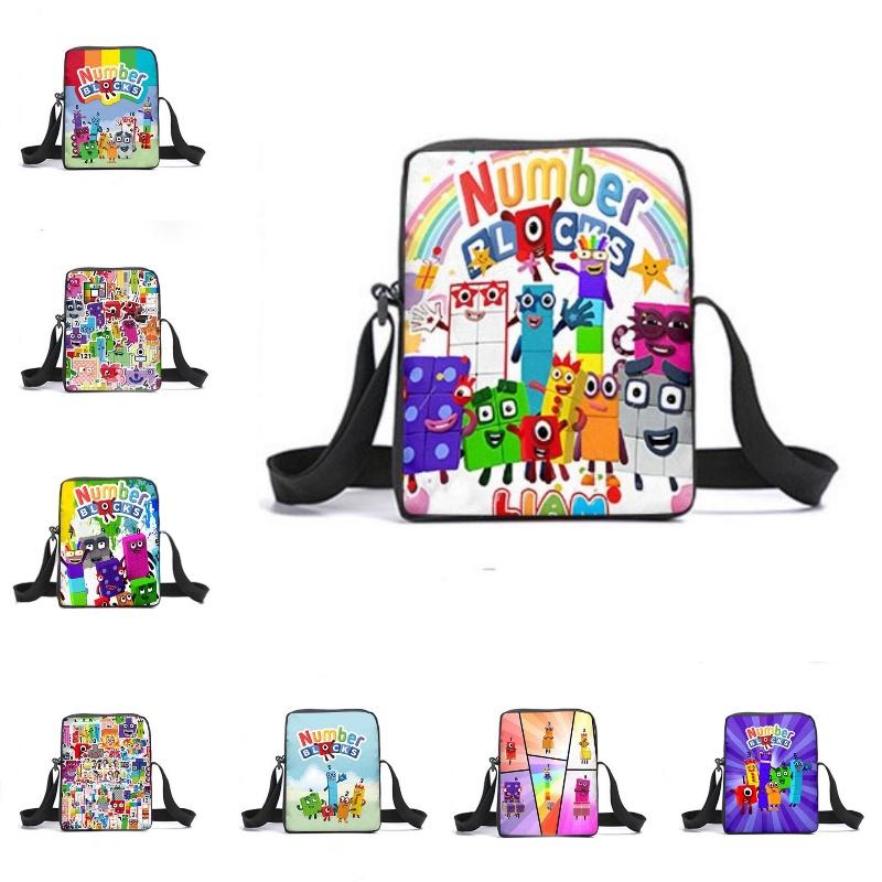 Sac à Dos Double Épaule et Bandoulière Numberblocks Avec Trousse Parfait Cadeau Pour Anniversaires