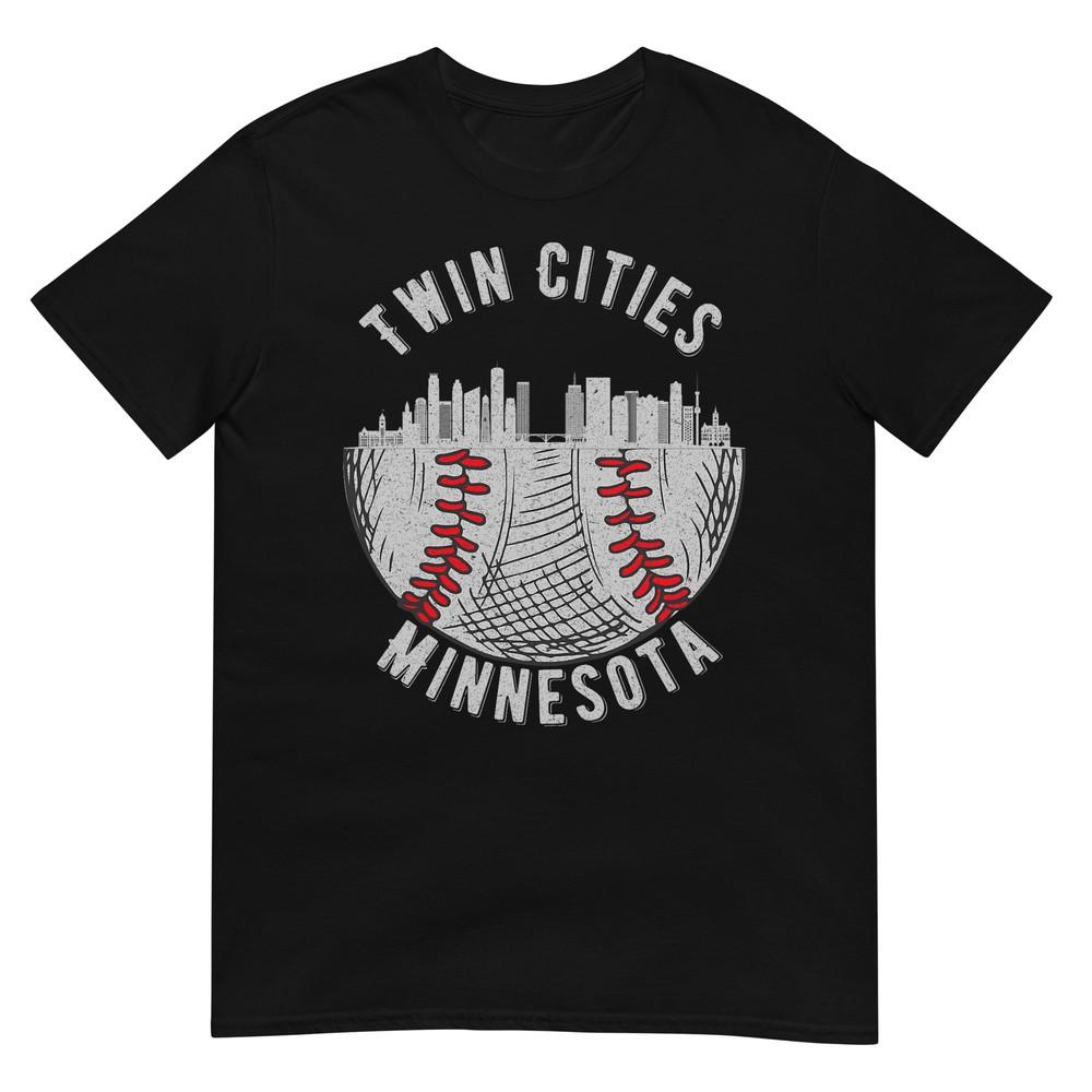 

Cool Twin Cities Minnesota MN Baseball Skyline St. Paul-MPLS T-Shirt 3XL