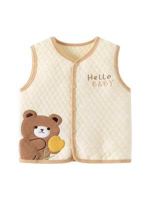Quilted Cotton Vest for Infants & Toddlers - Sleeveless Jacket for Boys & Girls, Warm Outerwear for Spring, Autumn, & Winter