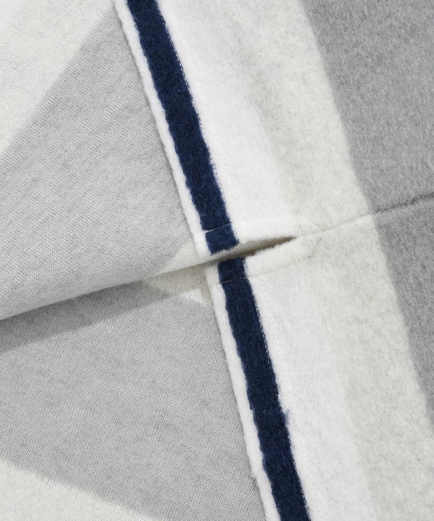 COVERNAT Striped Collar Knit Gray