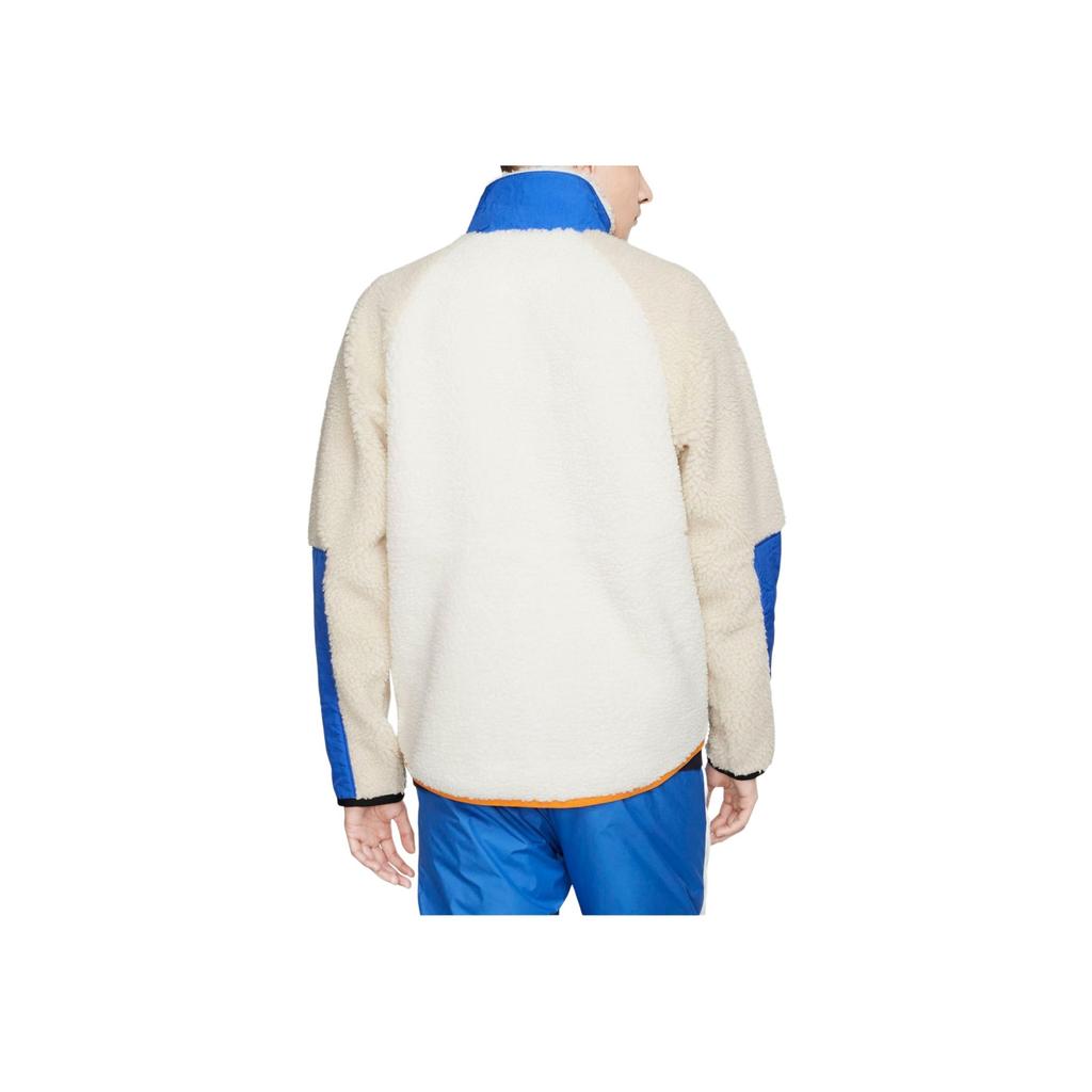 Nike Chaqueta Polar Casual Color Block Cuello Alto para Hombre Blanco Azul BV3720-133