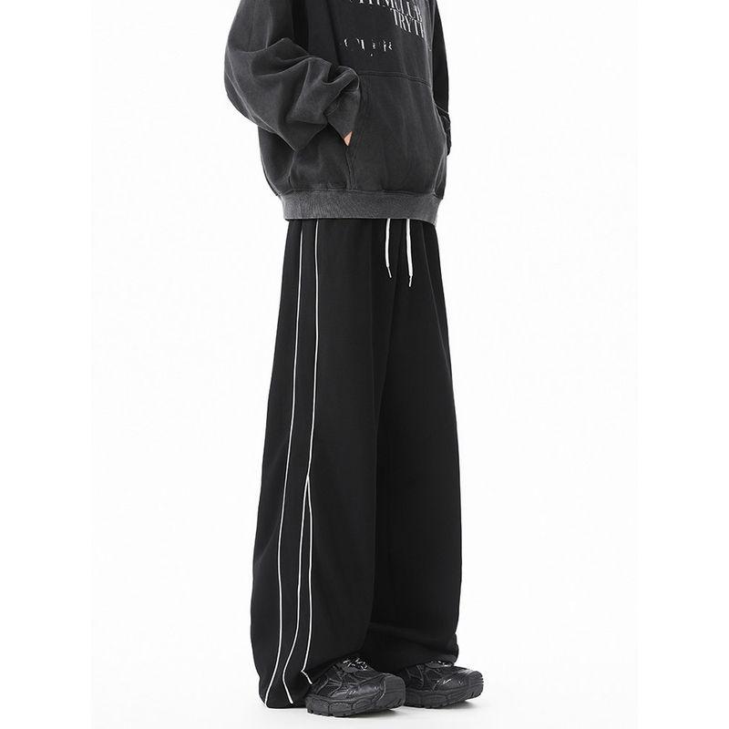 Wassup Trendy Brand Spring and Autumn Casual Pants for Men 2025 American Style Loose Street Dance Sports Versatile Wide-Leg Scimitar Pants for Women