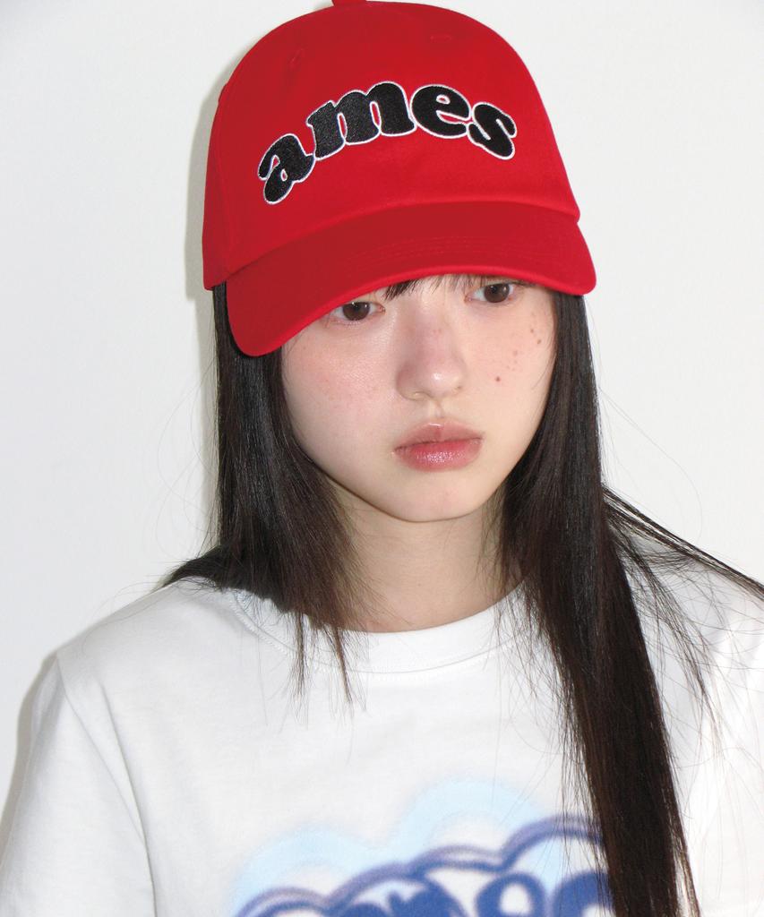 AMES-WORLDWIDE Ames Arch Ball Cap Red