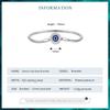 BAMOER 925 Sterling Silver Demon Eye Basic Armband Snake Chain Armband för kvinnor Charms DIY Pave Inställning CZ Fine Jewelry