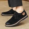 Zapatos Oxford clásicos de cuero genuino para hombres, zapatos planos, zapatos casuales de cuero de ante cómodos, mocasines, zapatos de negocios para hombre