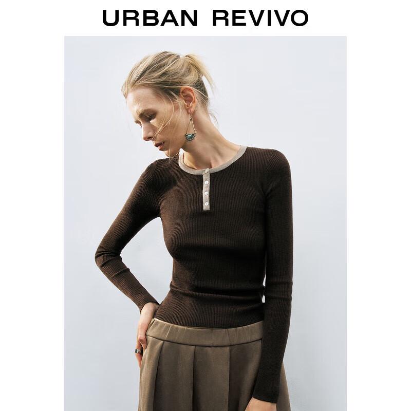 

UR 2024 Autumn/Winter Women s Slim Fit Button Knit Top XS