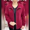 Mom Autumn and Winter Fleece Jacket Middle-aged and Elderly Women's Casual Short Coat Granny Spring and Autumn Jacket