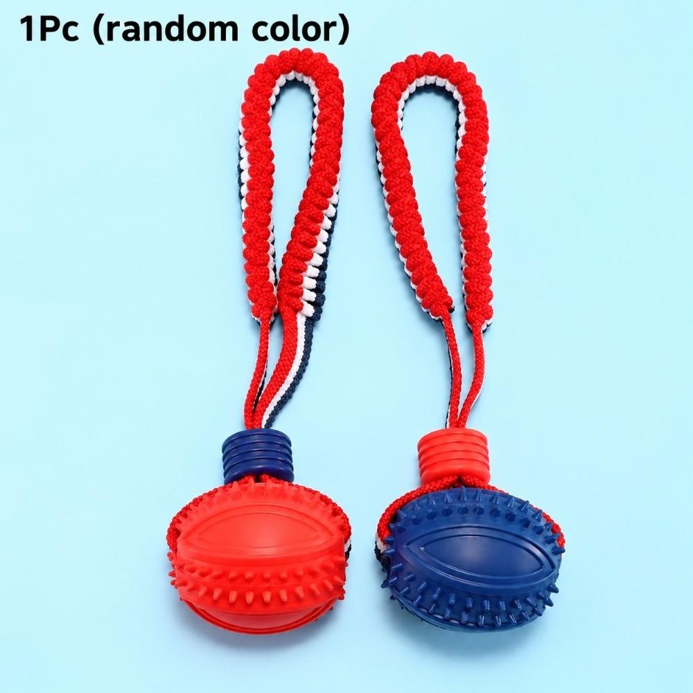 TPR Dog Chew Toy Teeth Cleaning Dog Training Ball Pet Bungee Rope Ball  for Small Medium Large Dog