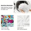 Glam Tokidoki 2D Flat Pattern Flannel Blanket High quality All Seasons Warmth and Comfort Perfect for Christmas Gifts.FMT261012015