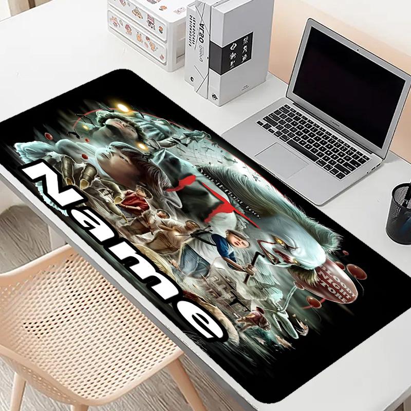 Custom Name Personalized Bride of Chucky Pattern Mousepad, Laptop PC Desk Mat, Decorative Desk Mat for Home Keyboard Pad Gift