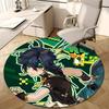 1pc Genshin Impact Kinich1 Design Printed Area Round Carpet for Bedroom Living Room Home Decor Rugs Mat Non Slip Mat Rug for Bedside