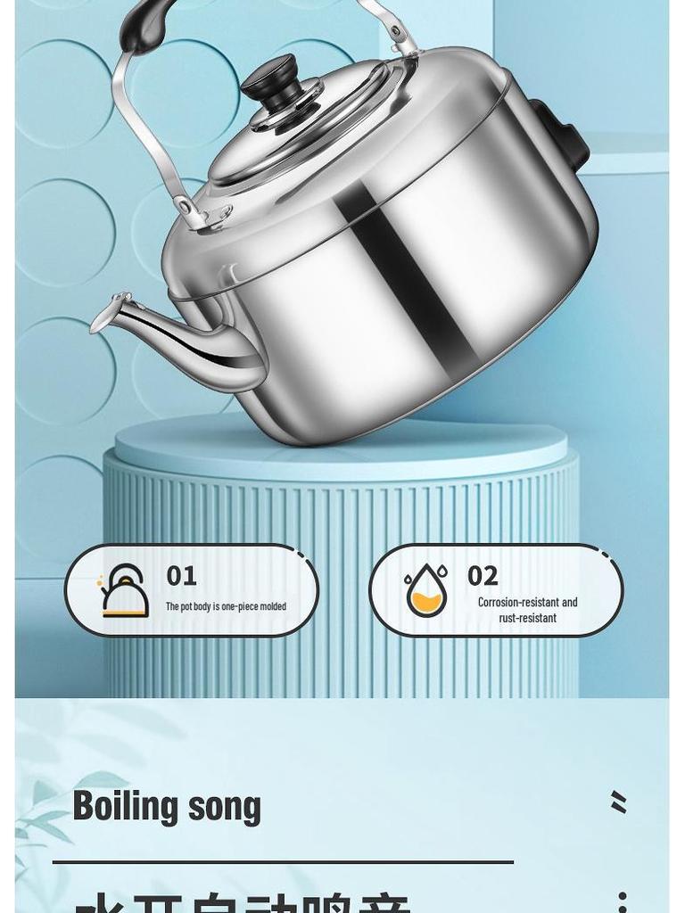Large Capacity Stainless Steel Electric Kettle - Hot Water Boiler & Teapot for Home