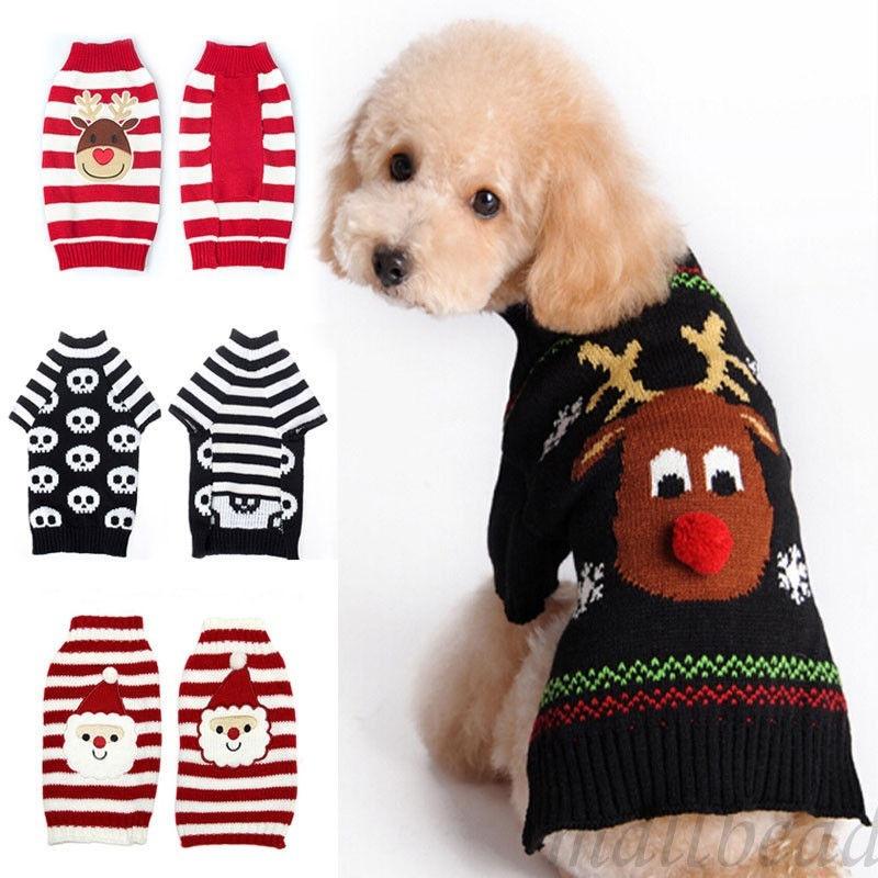 Lovely Pet Dog Warm Jumper Sweater Halloween Christamas Theme Xmas Clothing Puppy Cat Kintwear Costu
