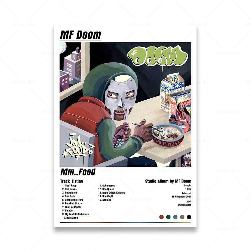 Singer Madvillain MF Doom Poster Room Decor Hip Hop Rap Music Album Star Wall Art Canvas Painting For Living Room Home Decor