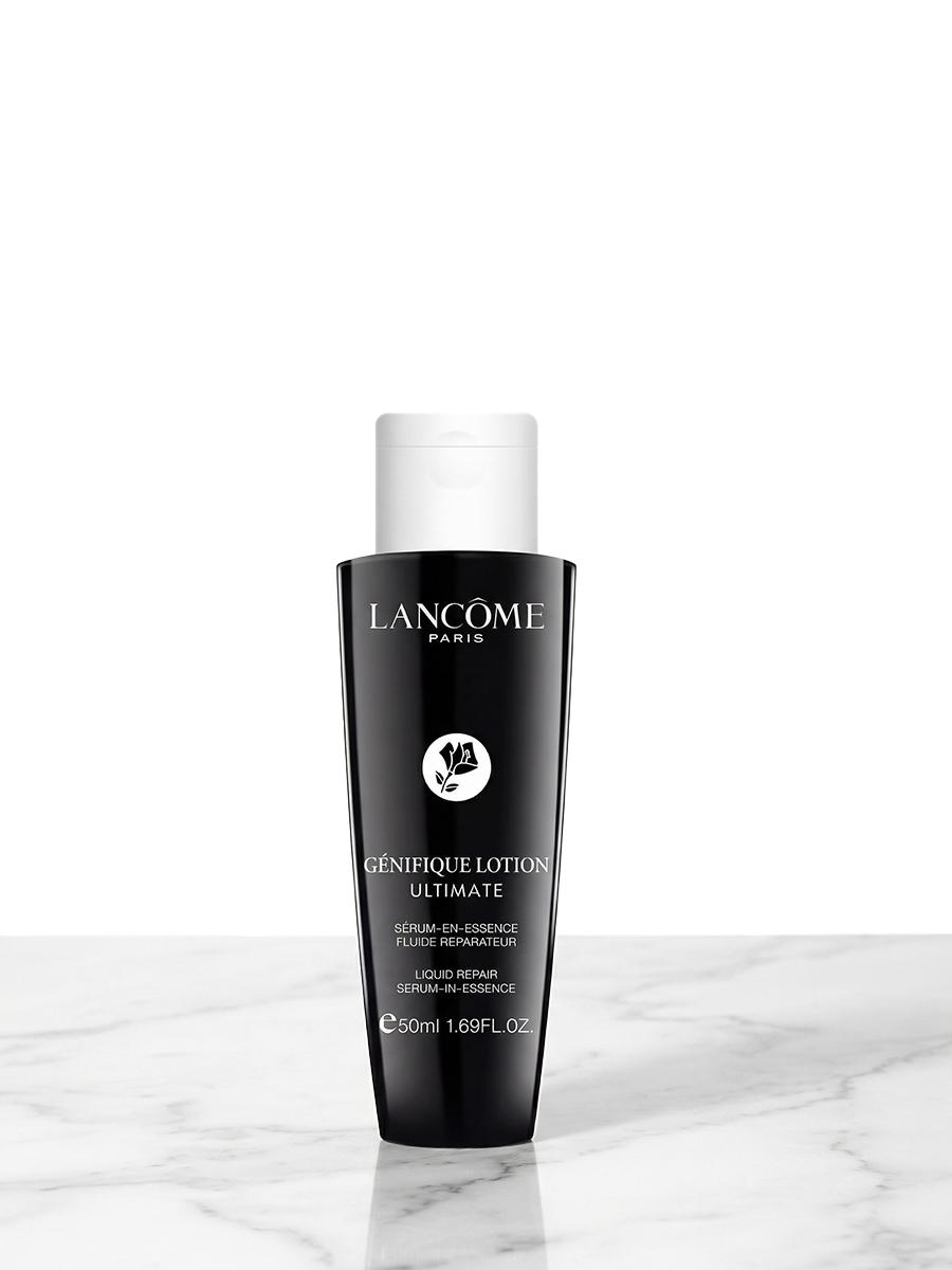 

Lancôme Genifique Лосьон Ультимейт 50 мл Мини | Восстанавливающая и осветляющая эссенция-вода | Ежедневный уход и незаменимое средство для путешествий чёрный