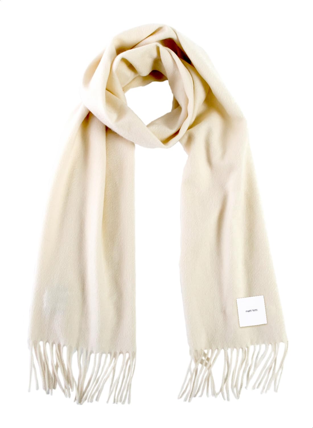 

Cashmere Solid [matti totti] 01. Off-White Scarf, 100% Cashmere, Large, Thick, Women s, Color, Long, Gift, Present, A0015B-1