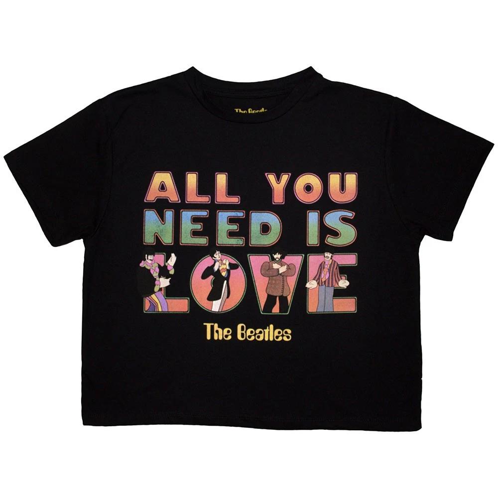 

Ladies The Beatles Yellow Submarine Crop Top Official Tee T-Shirt Womens 2XL