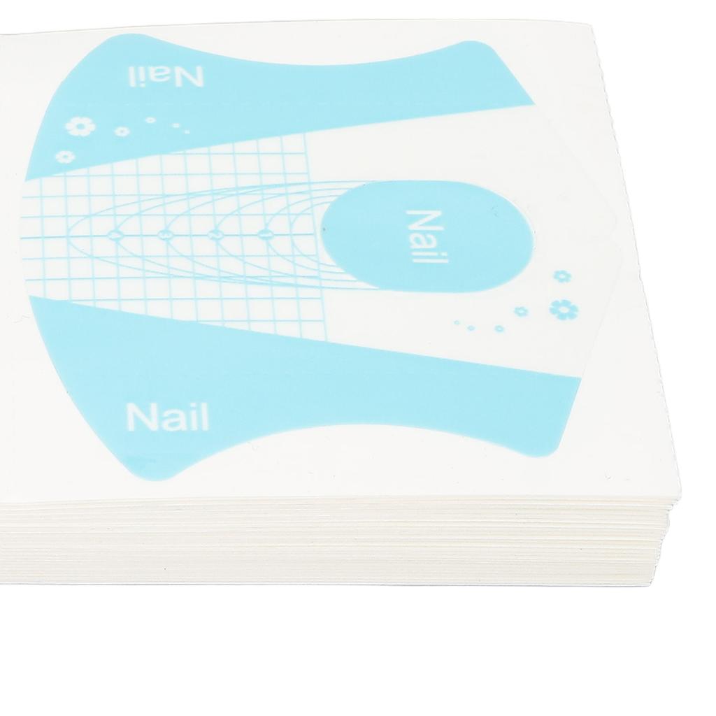 100 Stück Wiederverwendbare Nail Art Guide Form Selbstklebender Nail Art Verlängerungssticker für Nagelstudio