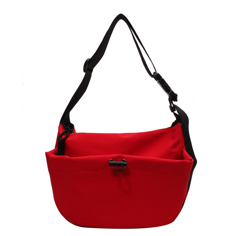 Specially for Solid Color Oxford Fabric Crossbody Bag Casual Cloth Bag Drawstring Wide Shoulder Strap Shoulder Bag