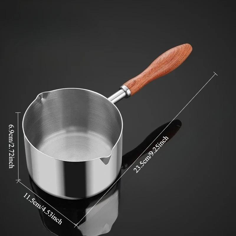 304 Rostfritt Stål Mini Soppkastrull Oljepanna Kastruller för Matlagning Mini Liten Kastrull för Att Göra Såser Värma Mjölk Kök