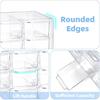 2 Pcs Acrylic Clear Stackable Storage Drawers, Desk Storage Organizer with 9 Mini Drawers, Removable Storage Box with Sticker for Makeup Jewelry