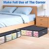 Space-Saving Under Bed Storage Containers Durable Fabric Shoe Storage Organizers  For Home Storage
