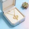 Skyrim Liebesmusik Symbol Anhänger Edelstahl Halskette für Damen und Herren Süß Romantisch Mode Geschenk Schmuck Neu