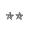 Silver needle zircon star hollow earrings, European and American exaggerated design studs, niche cold wind temperament earrings