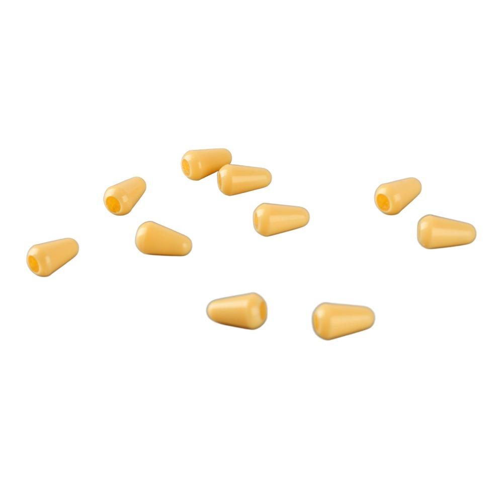 20PCS Plastic Guitar Switch Tips White/Yellow/Black Switch Knob Cap Guitar Accessories