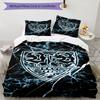 Vfb Fc Crest Printed Pattern Duvet Cover Set – includes 1 duvet cover and 2 matching pillowcases Bedroom decor Christmas gifts
