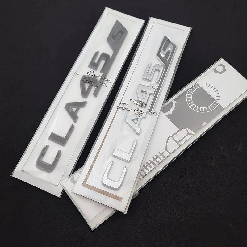 3D ABS CLA45S TURBO Car Trunk Badge Emblem Logo Sticker Letters Auto Accessories Suitable for CLA 45 S AMG C117 C118