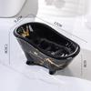 Piatti Sapone in Ceramica vasca da Bagno Porcellana Doccia Custodia Contenitore Domestico Scatola Contenitore Con Foro di Scarico Articoli per il Bagno